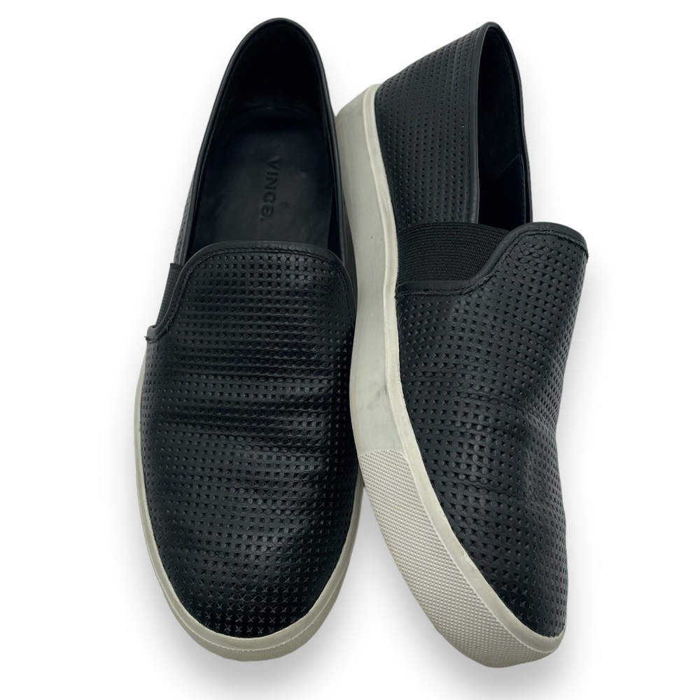 Vince Perforated Italian Leather Blair Sneakers black women’s size 8 shoes